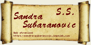 Sandra Šubaranović vizit kartica